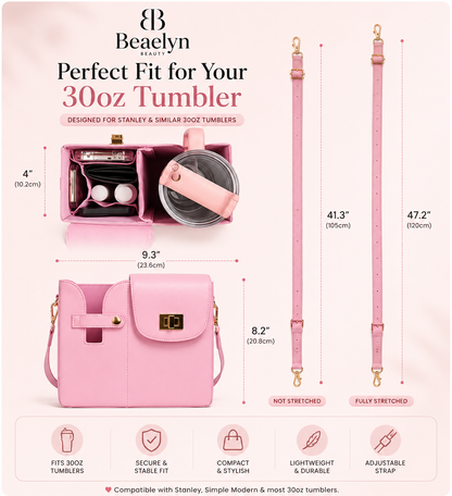 Stanley-style tumbler crossbody bag