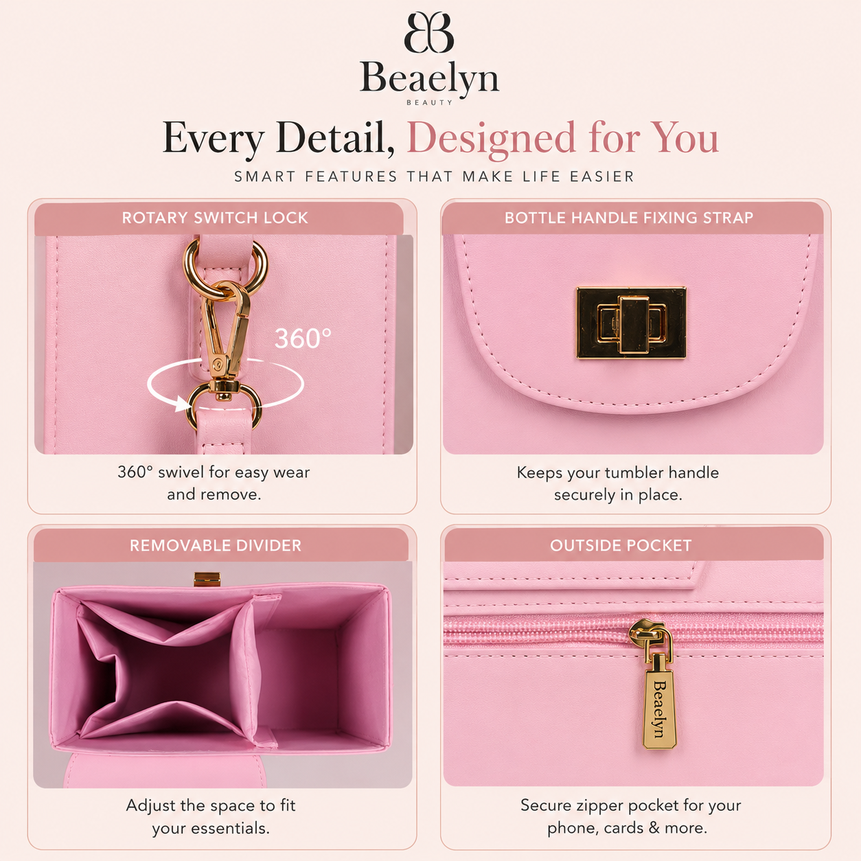 Stanley-style tumbler crossbody bag