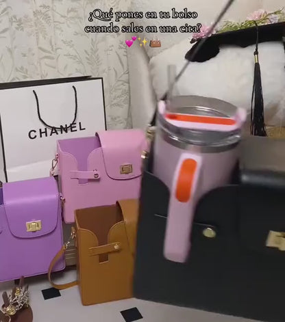 Stanley-style tumbler crossbody bag